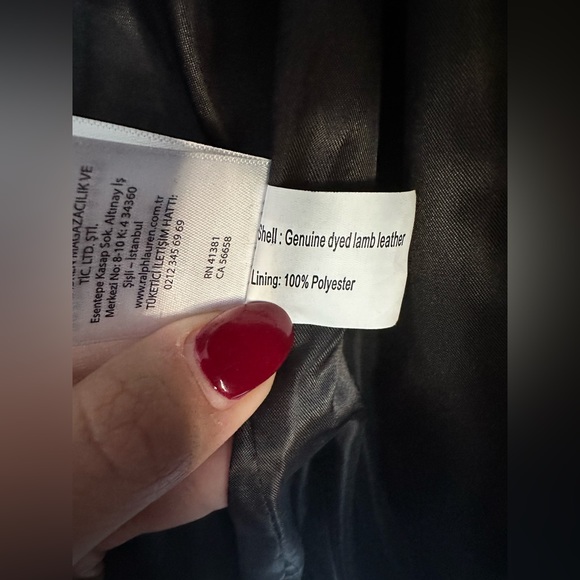 NWOT Lauren Ralph Lauren Leather Moto Jacket - Picture 4 of 6